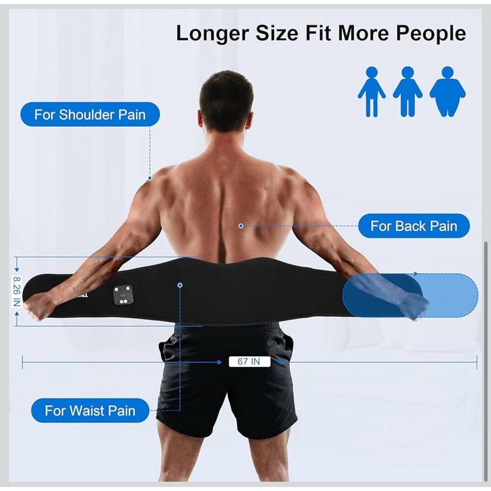 Cordless Red Light Therapy Belt: Portable Wireless Infrared Light Wrap Vibration - Picture 5 of 8